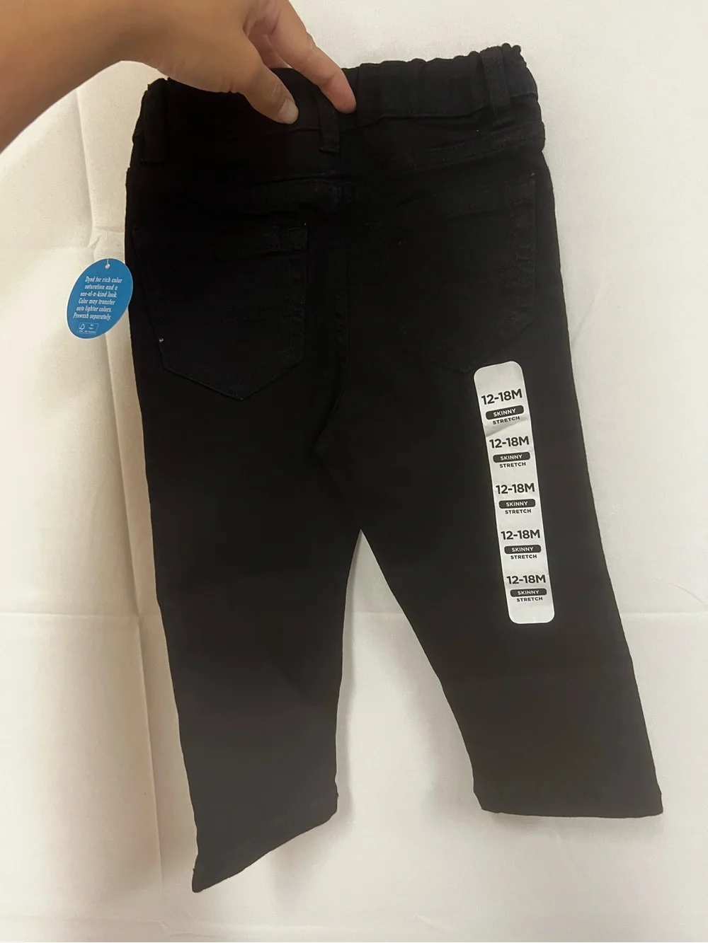 NEW The children’s place toddler black jeans size: 12-18 months